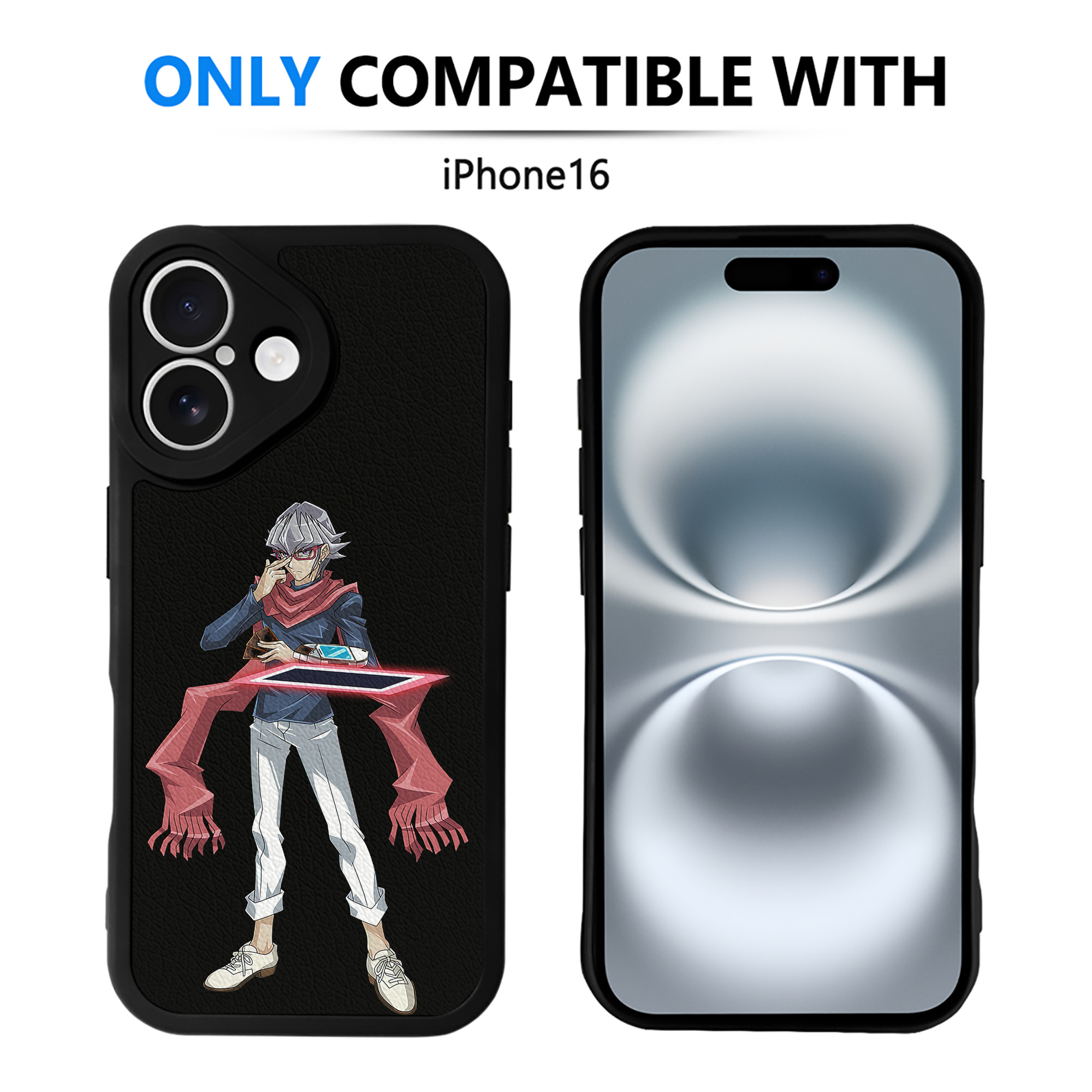 遊☆戯☆王 Yu-Gi-Oh! 【iPhone 16シリーズ対応】シリコンスマホケース（レザー調） 材質：シリコン